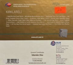 TRT Arşiv Serisi 10 İl İl Türkülerimiz Kırklareli CD