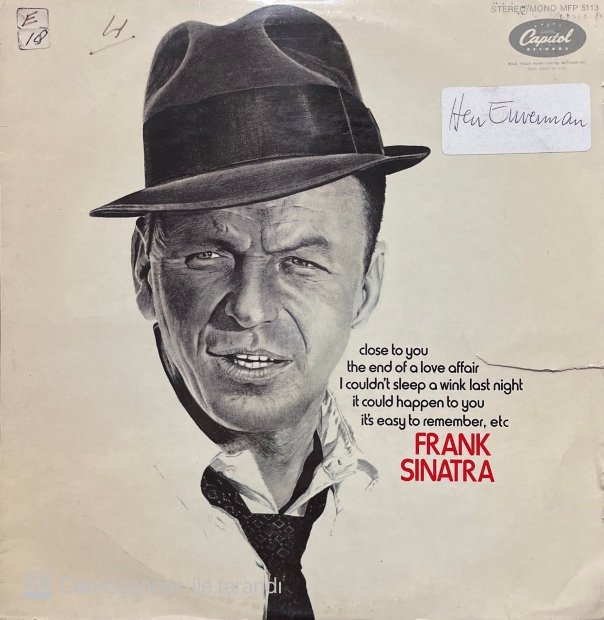 Frank Sinatra Close To You LP Plak