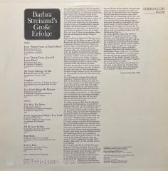 Barbra Streisand Grobe Erfolge LP Plak