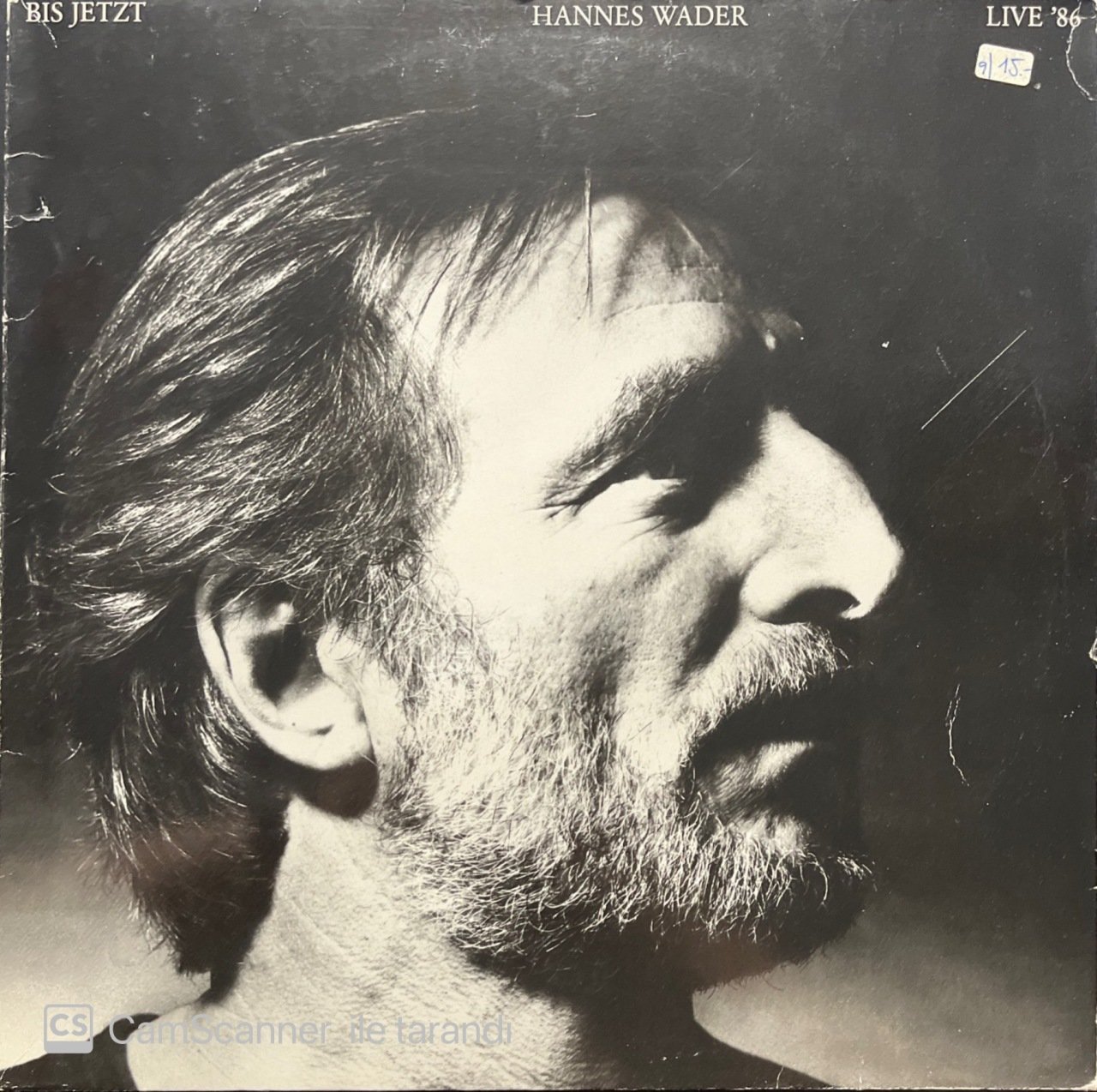 Bis Jetzt Hannes Wader Live' 86 Double LP Plak