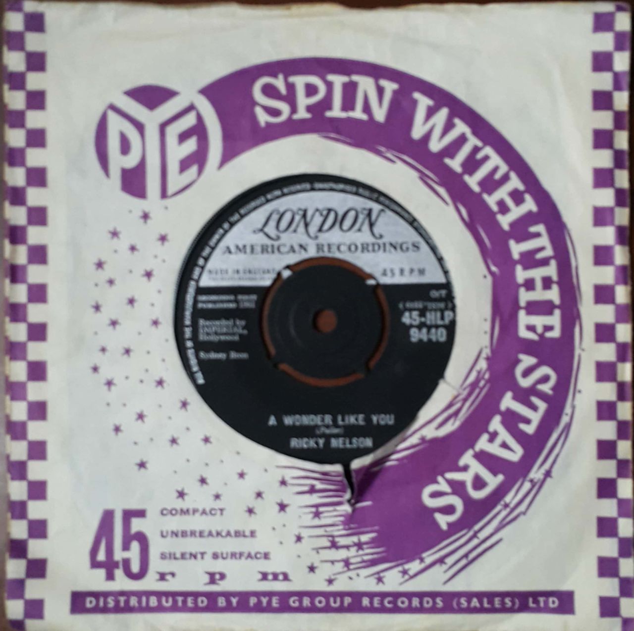 Ricky Nelson A Wonder Like You 45lik Plak