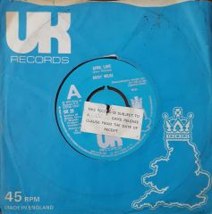 Ricky Wilde April Love 45lik Plak