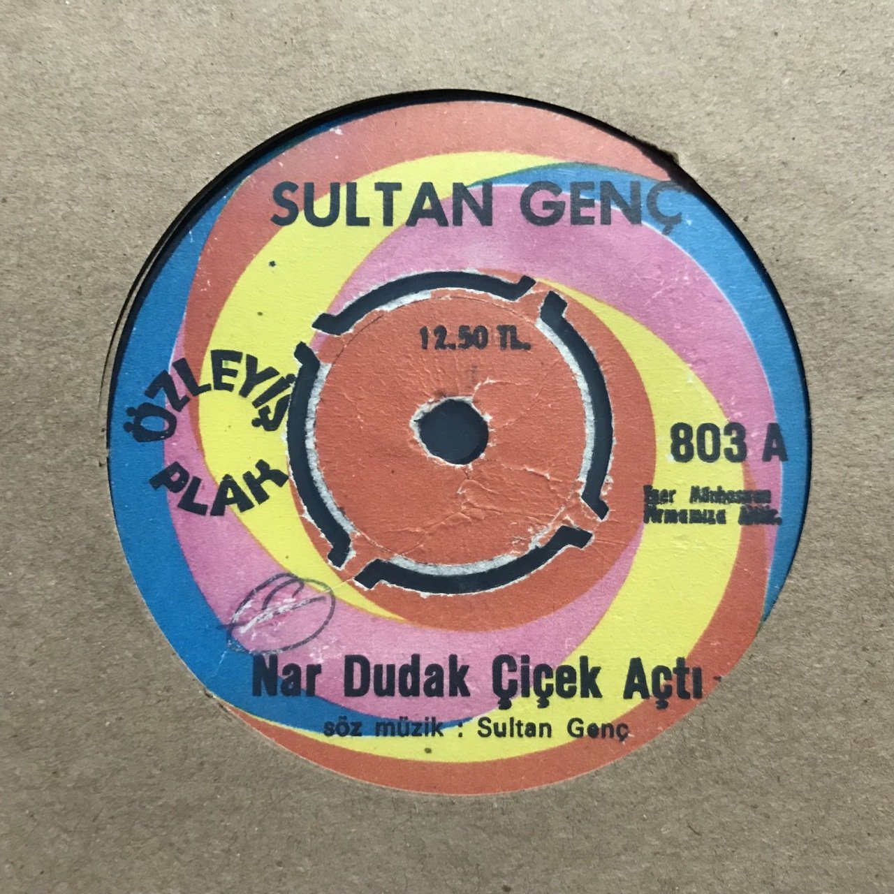 Sultan Genç Nar Dudak Çiçek Açtı 45lik Plak