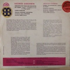 Gershwin Concerto For Piano Cuban Overture LP Plak