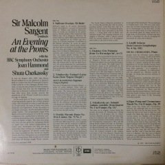 Sir Malcolm Sargent An Evening At The Proms LP Plak