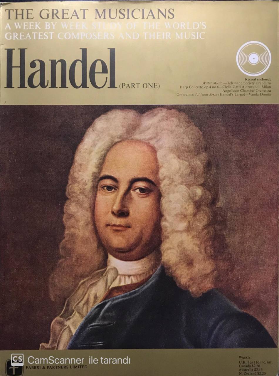 The Great Musicians Handel 3 Adet Tam Set LP Klasik Plak