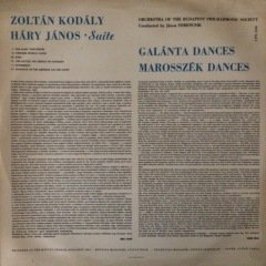 Kodaly Hary Janos Suite LP Plak