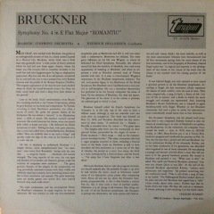 Heinrich Hollreiser Bruckner Symphony No.4 Romantic LP Plak