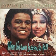 Jermaine Jackson & Pia Zadora When The Rain Begins To Fall 45lik Plak
