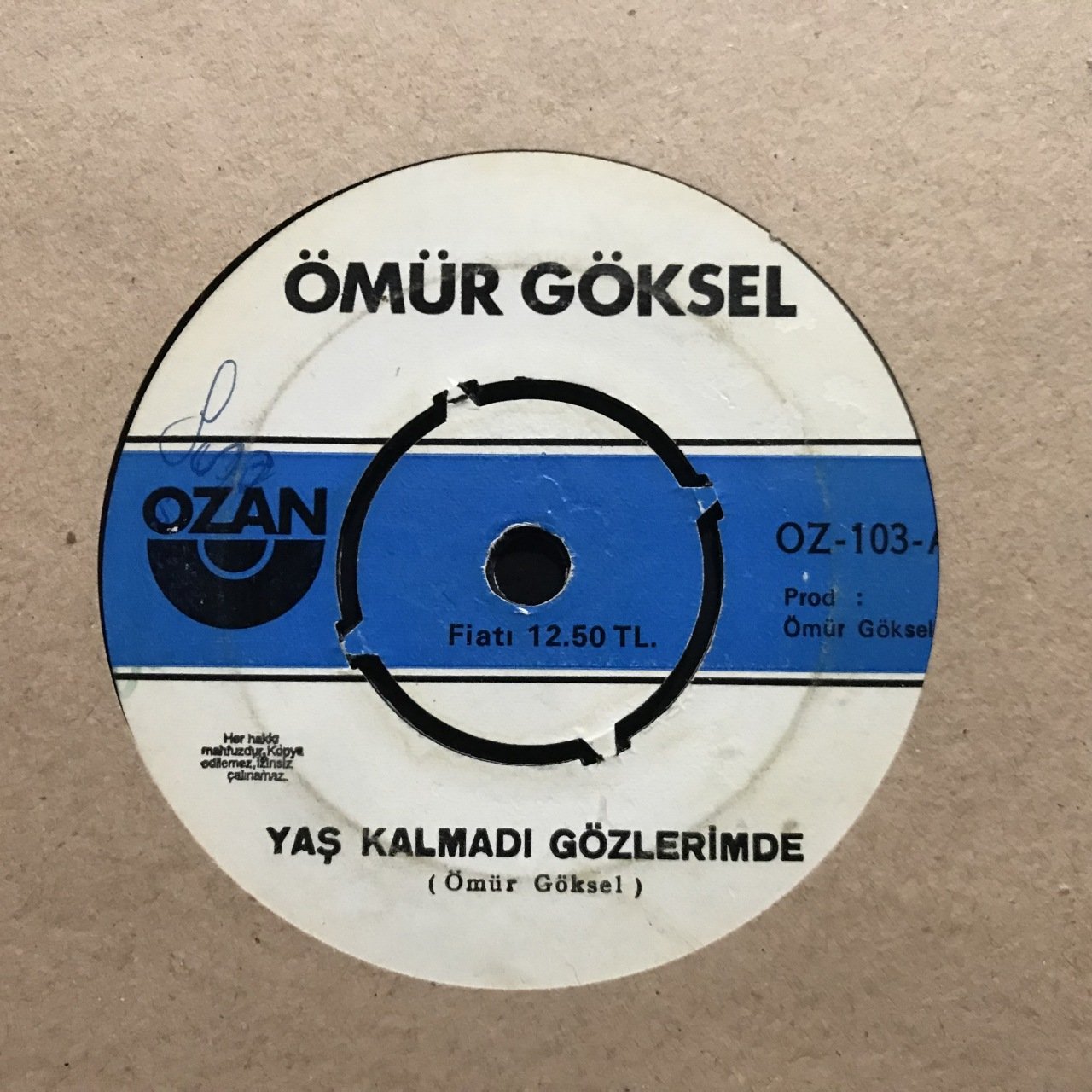 Ömür Göksel Yaş Kalmadı Gözlerimde 45lik plak