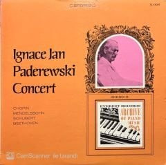 Ignace Jan Paderewski Concert LP Plak