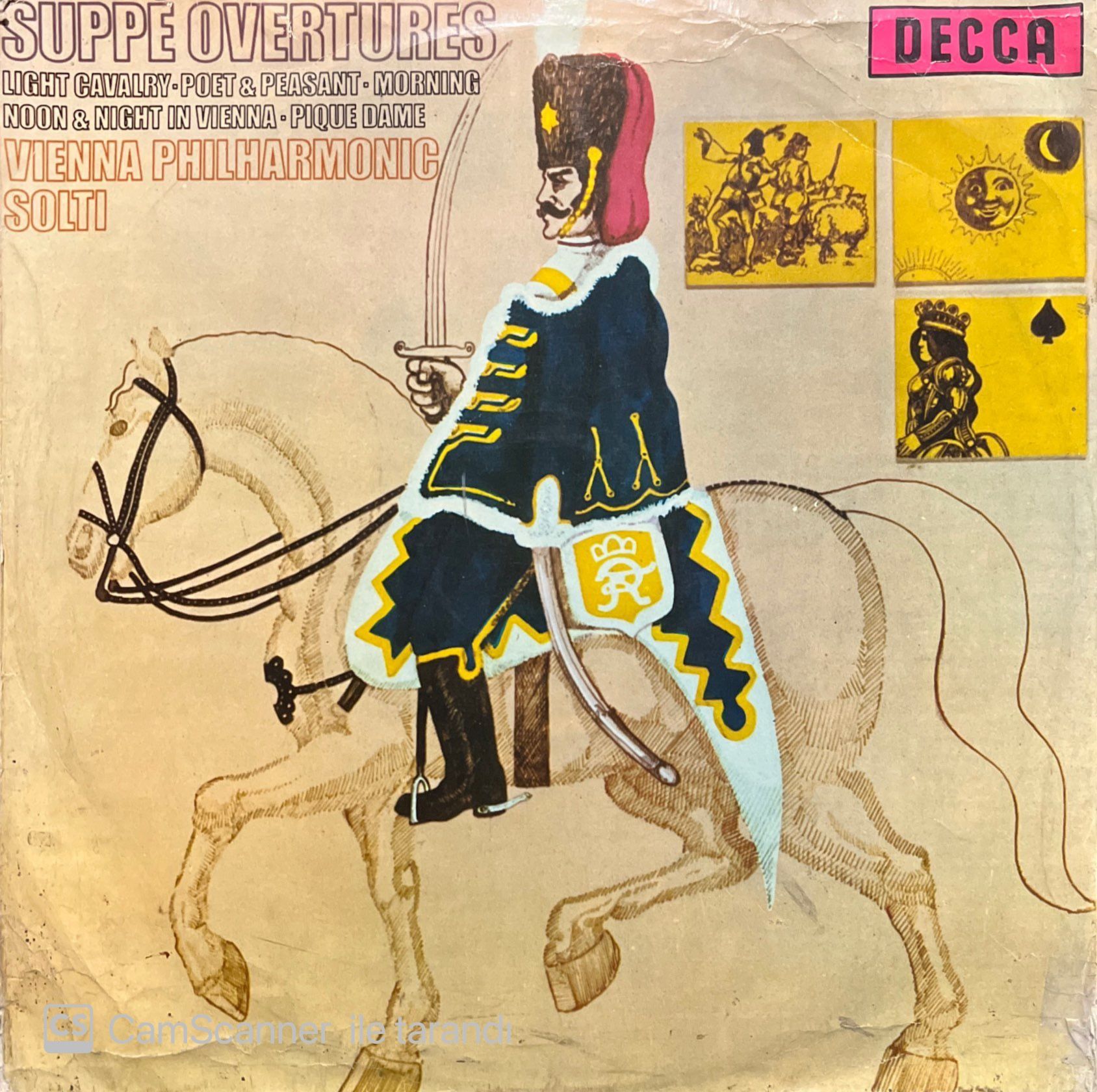 Suppe Overtures Vienna Philharmonic Solti LP Plak