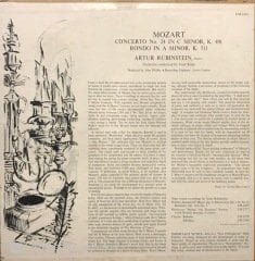 Rubinstein Mozart Concerto No. 24 LP Klasik Plak