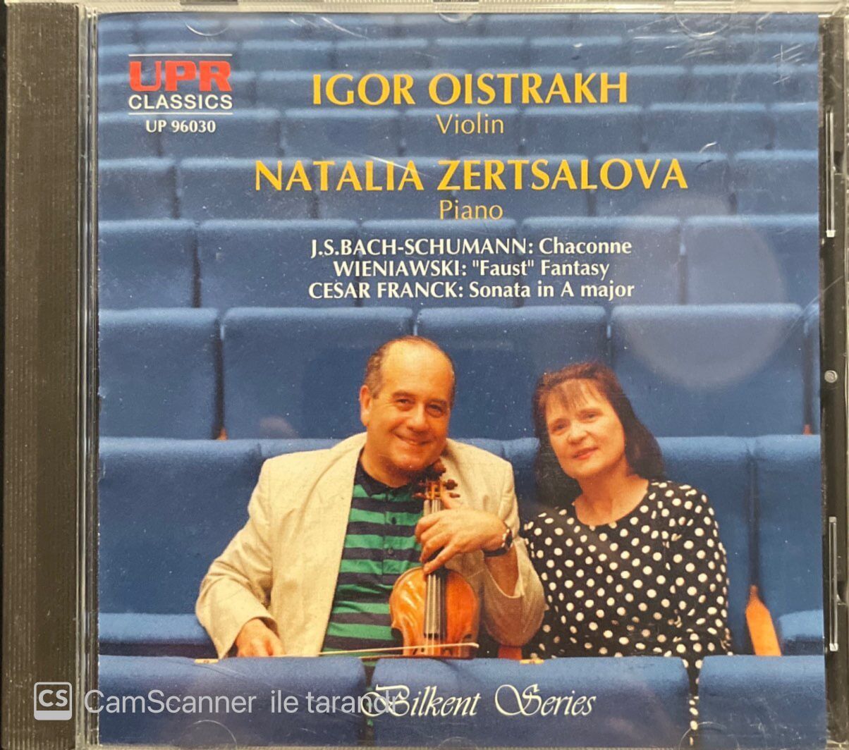 Igor Oistrakh Violin Natalia Zertsalova Piano Classic CD