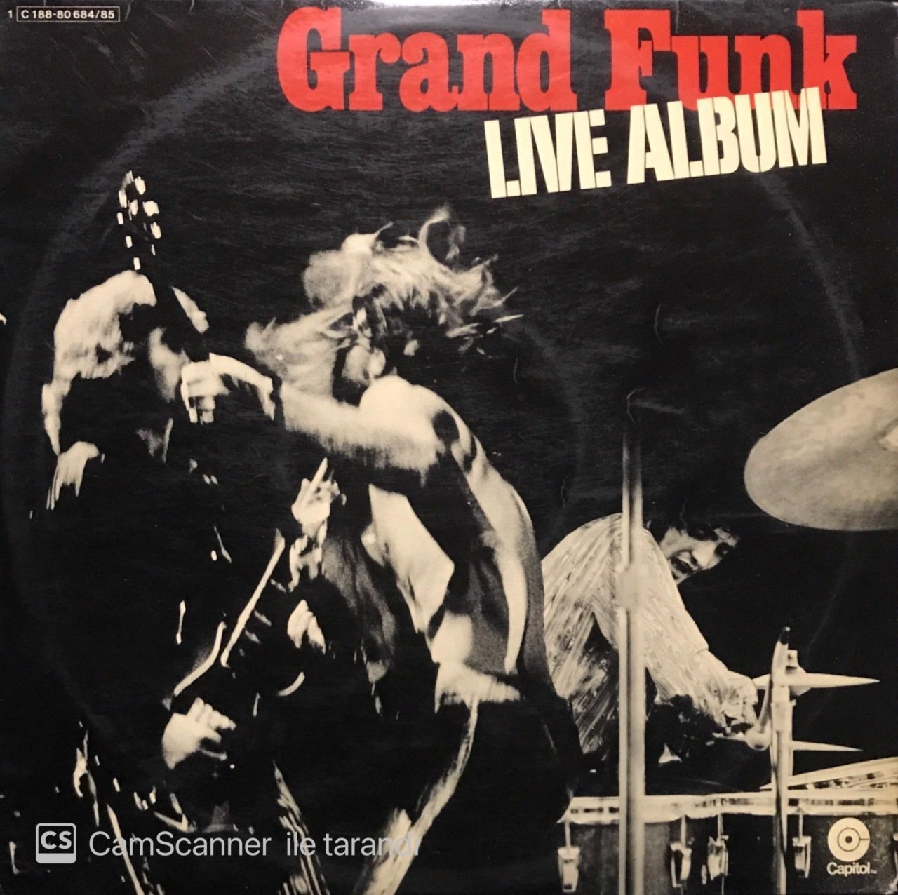 Grand Funk Live Album Double LP Plak