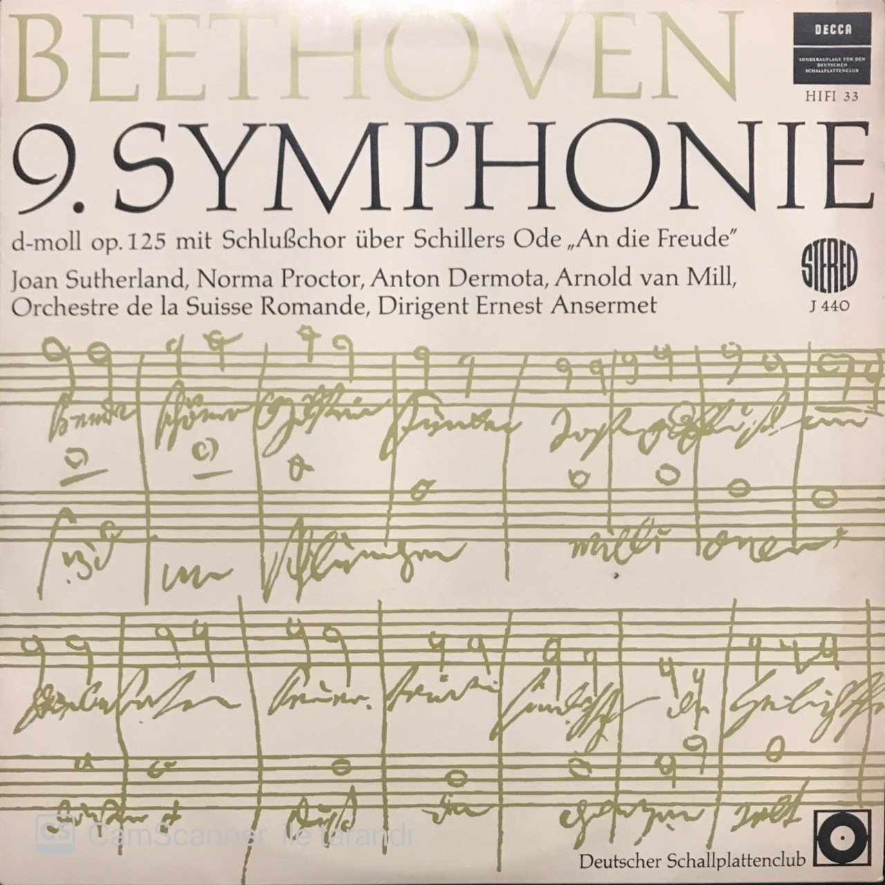 Beethoven 9. Symphonie LP Klasik Plak