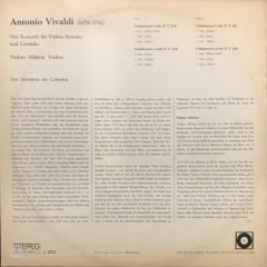 Nathan Milstein Vivaldi Vier Violinkonzerte LP Klasik Plak