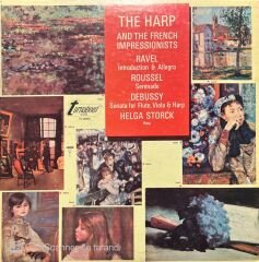 The Harp Ravel Roussel Debussy LP Plak