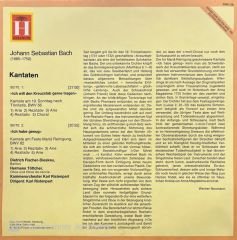 Johann Sebatian Bach Kantaten LP Plak