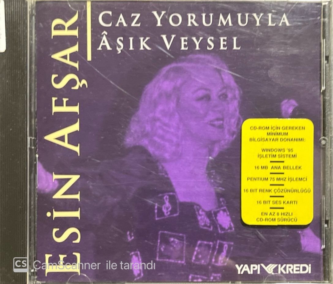 Esin Afşar Caz Yorumlarıyla Aşık Veysel Sarı Bandrollü CD