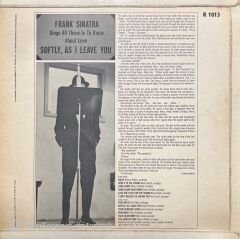 Frank Sinatra Softly, As I Leave You Sinatra LP Plak