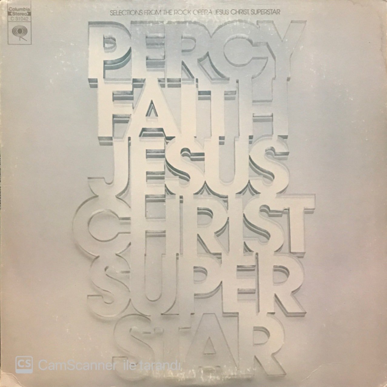Percy Faith Jesus Christ Superstar LP Plak