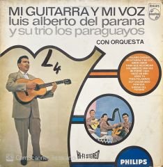 Y Su Trio Los Paraguayos Mi Guitarra Y Mi Voz LP Plak
