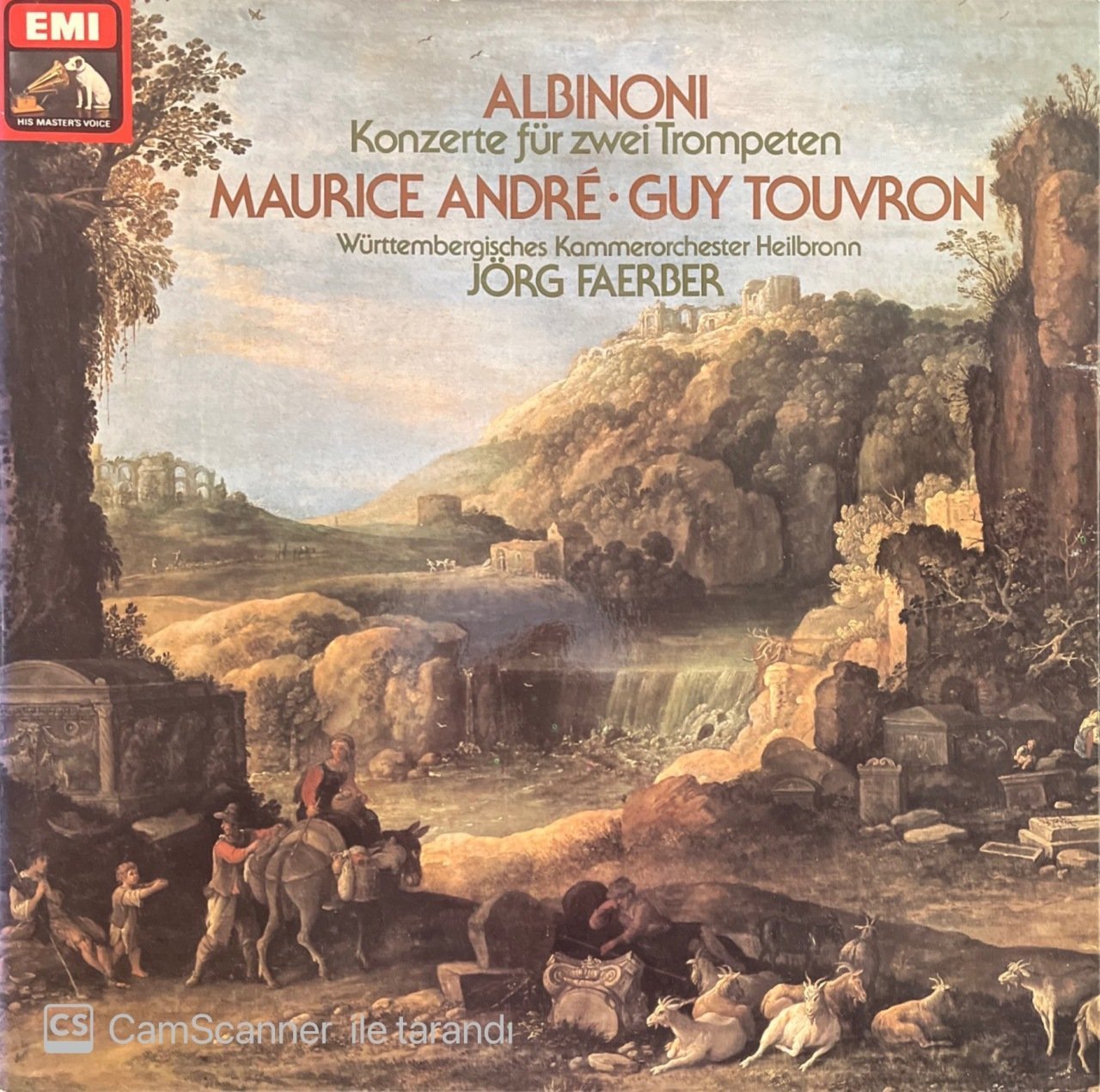 Albinoni Maurice Andre Guy Touvron LP Klasik Plak