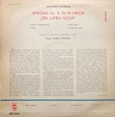 Antonin Dvorak Simfonia Nr. 9 In Mi Minor LP Plak