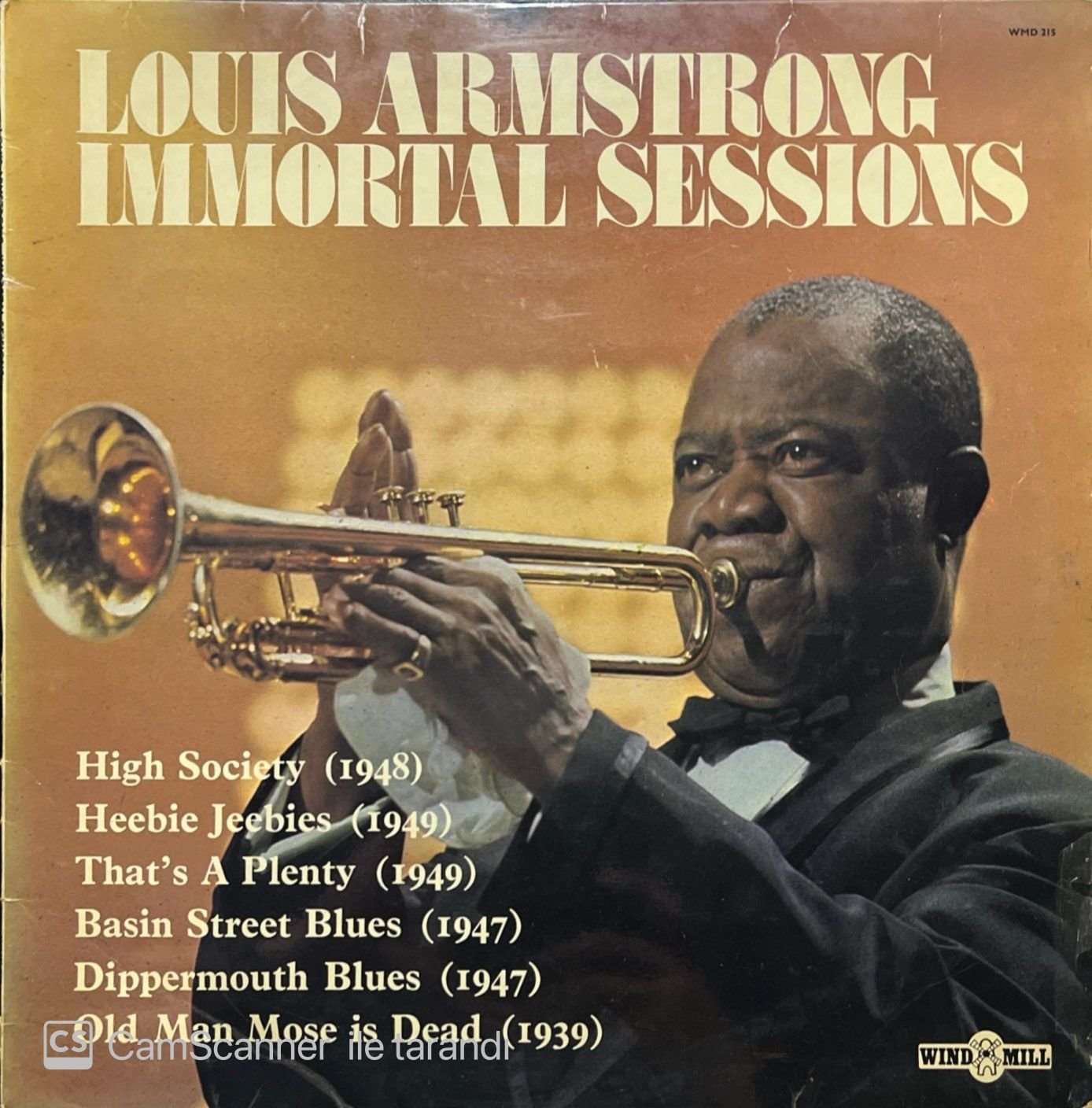 Louis Armstrong Immortal Session LP Plak