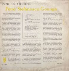Petre Stefanescu-Goanga LP Plak