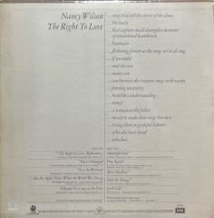 Nancy Wilson The Right To Love LP Plak
