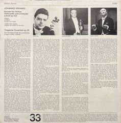 Brahms Doppelkonzert A-Moll Tragische Ouvertüre LP Plak