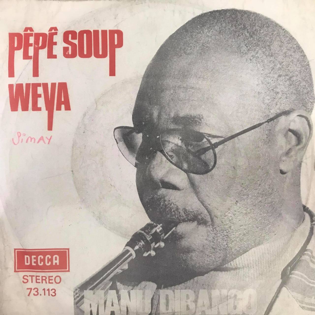 Manu Dibango Pepe Soup 45lik Plak