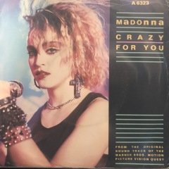 Madonna Crazy For You 45lik Plak
