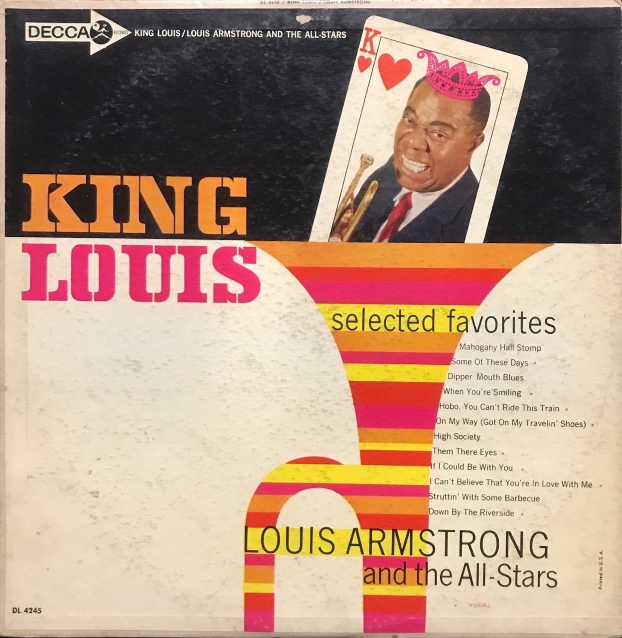 Louis Armstrong King Louis LP Plak