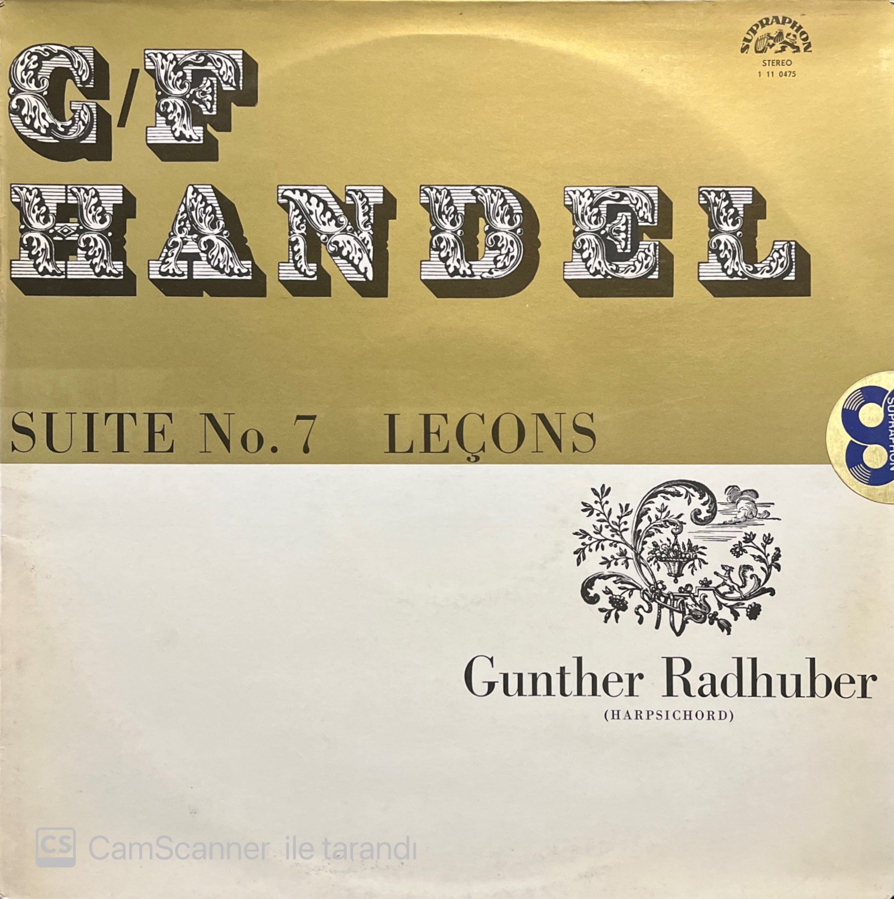 Handel Suite No.7 Leçons LP Plak