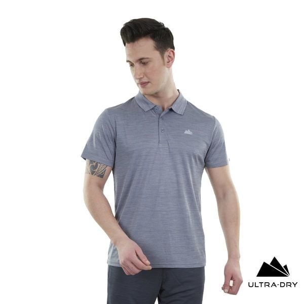 Alpinist Horizons Ultra Dry Erkek Polo T-Shirt Koyu gri