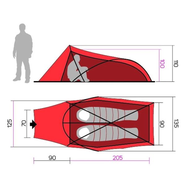 Hannah Hawk 2 Kişilik Ultralight 5 Mevsim Çadır