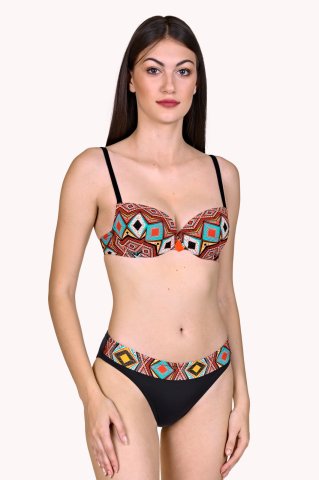 Haiti 40459 balenli süngerli bikini üst