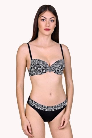 Haiti 40459 balenli süngerli bikini üst