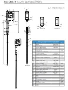 Ayvaz Galaxy Seviye Elektrodu 500mm