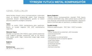 Ayvaz Titreşim Yutucu metal Kompansatör DN80