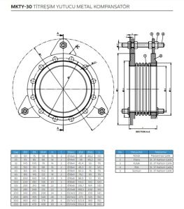 Ayvaz Titreşim Yutucu metal Kompansatör DN40