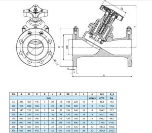 Ayvaz Balans Vanası / Statik Tip / Flanşlı DN300