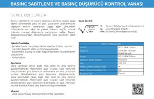 BASINÇ DÜŞÜRÜCÜ KONTROL VANASI DN300