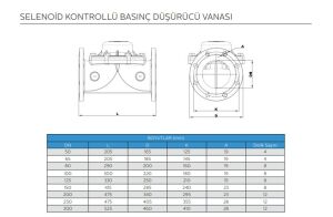 SELENOİD KONTROLLÜ BASINÇ DÜŞÜRÜCÜ VANASI DN80