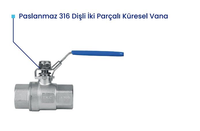 1'' PASLANMAZ AISI316 DİŞLİ KÜRESEL VANA