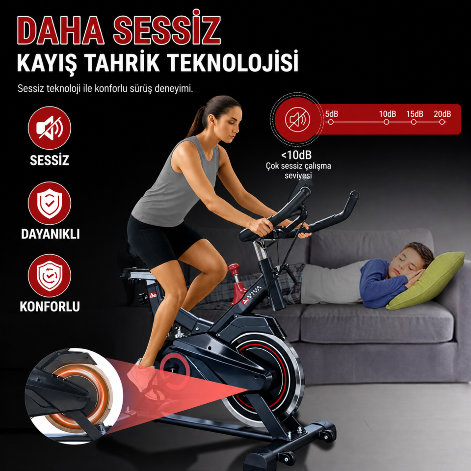 AsVIVA S11 Indoor Bisiklet & Kondisyon Bisikleti | Evde Profesyonel Kardiyo Antrenmanı