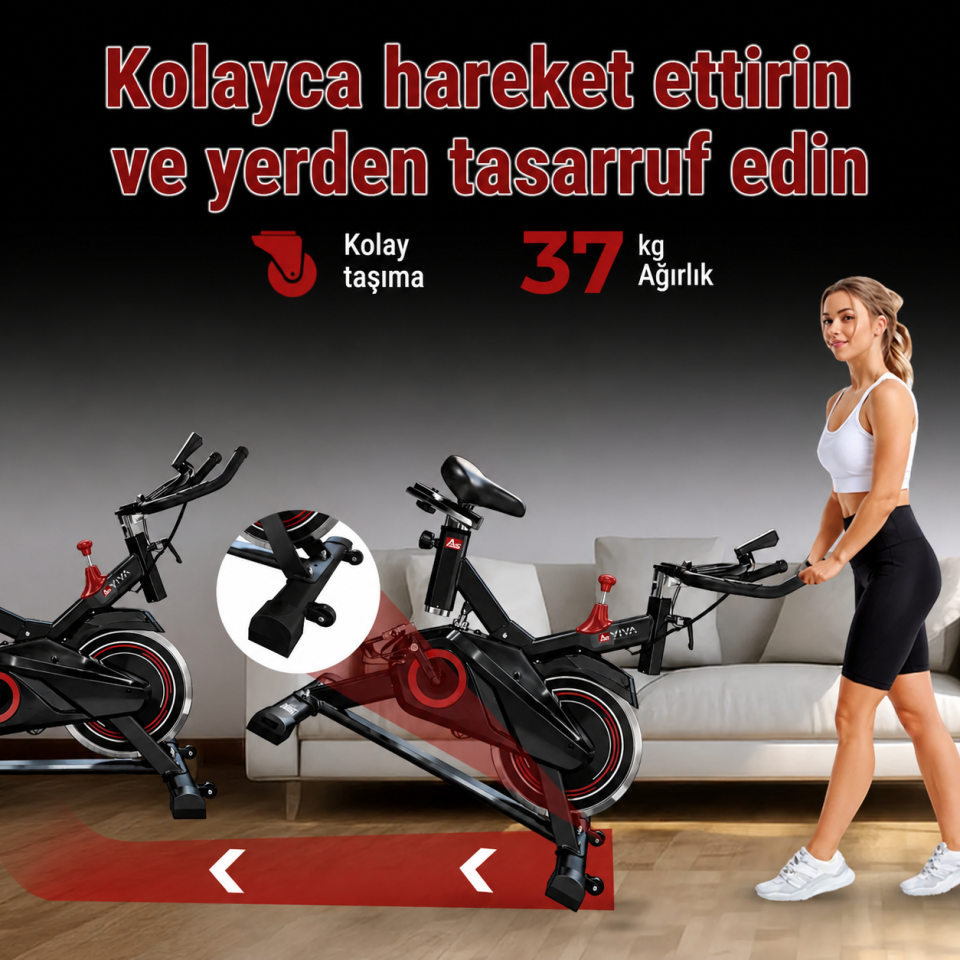 AsVIVA S11 Indoor Bisiklet & Kondisyon Bisikleti | Evde Profesyonel Kardiyo Antrenmanı
